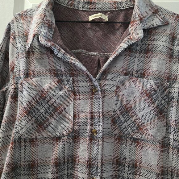 Ci Sono plaid button-up size L - Picture 2 of 4